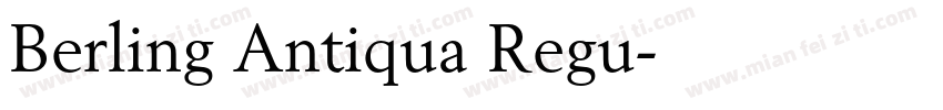 Berling Antiqua Regu字体转换